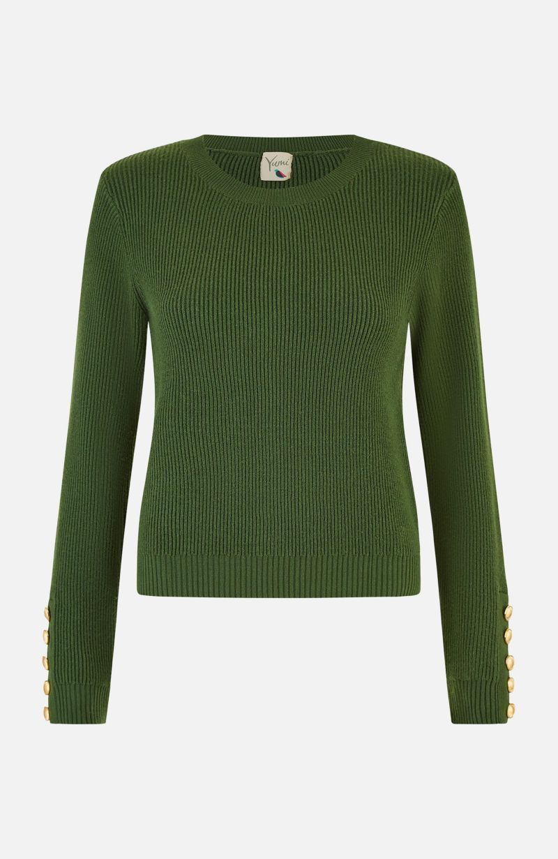 Women's Sleeve Button Detail Jumper