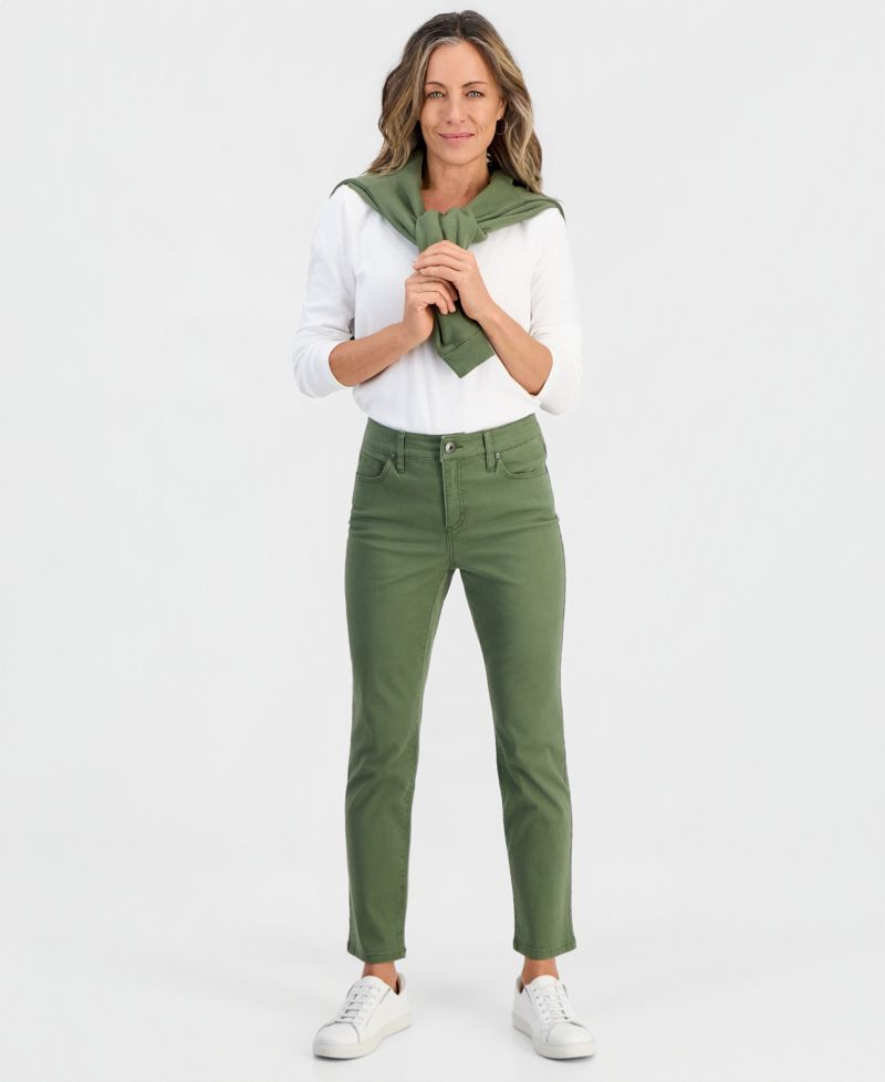 Petite High Rise Natural Straight-Leg Jeans