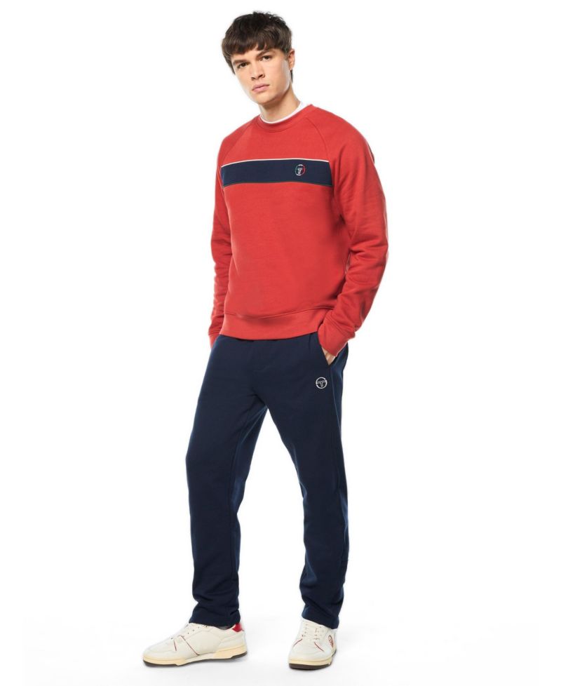 Men's Tricolore Tri-Color Embroidered Monogram Premium French Terry Sweatshirt