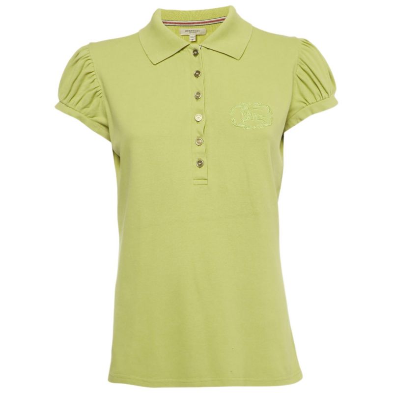 Women's Green Pique Polo T-Shirt