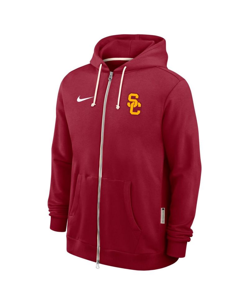 Men's Cardinal USC Trojans 2025 Sideline Standard Issue Dri-FIT Full-Zip Hoodie