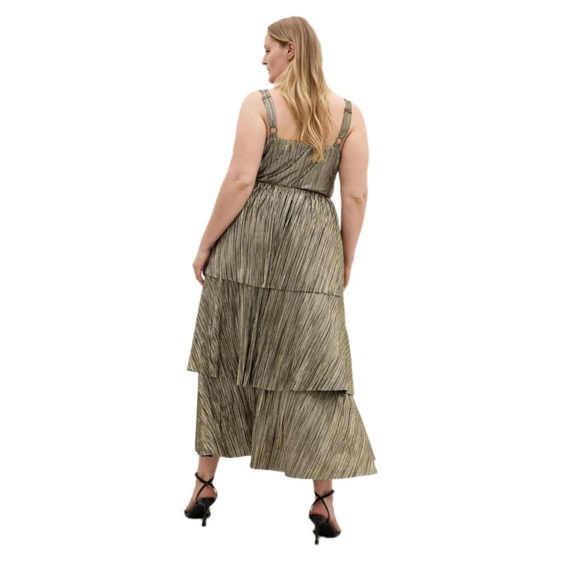 Women's Glamour Metallic Tier Dress