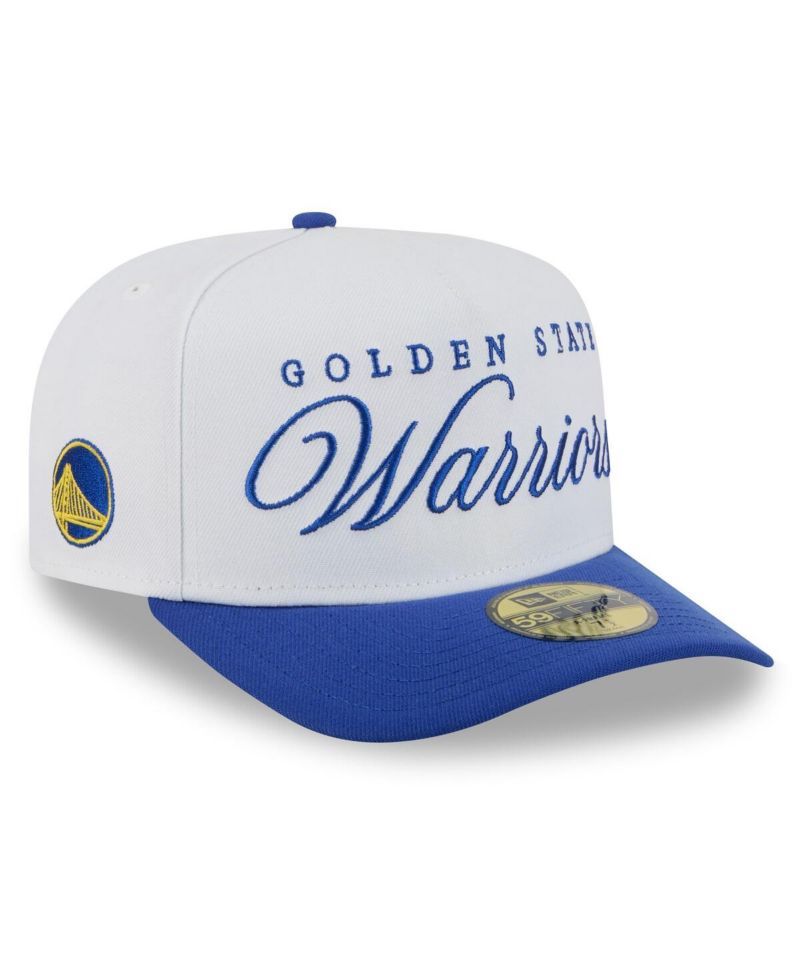Men's White/Royal Golden State Warriors 2025 NBA Draft A-Frame 59FIFTY Fitted Hat