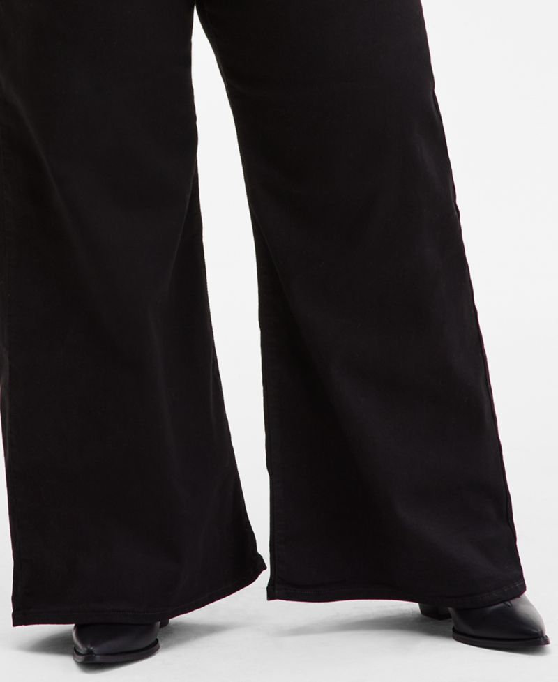 Plus Size Mid Rise 318 Shaping Wide-Leg Jeans