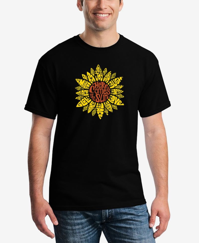 Men's Sunflower Word Art Short Sleeve T-shirt