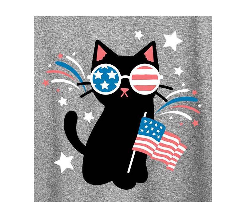 Trendy Plus Size USA Cat Graphic T-Shirt