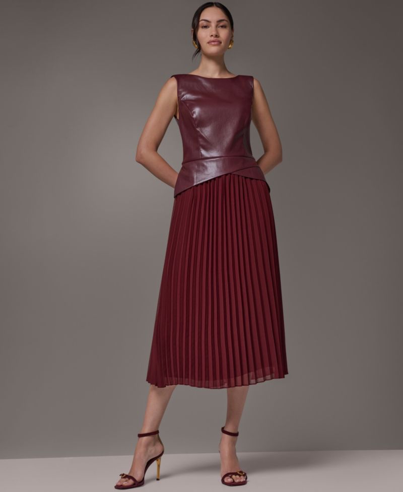 Women's A-Line Sleeveless Midi Dress