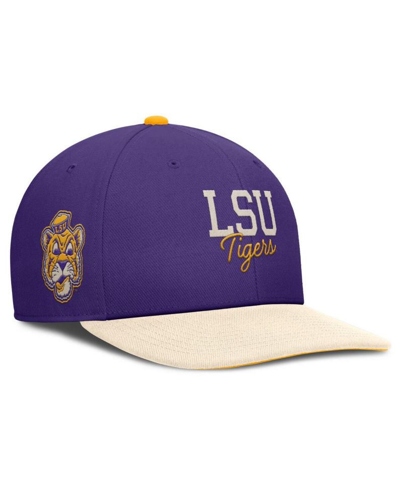 Men's Purple/Cream LSU Tigers Pro Legacy Script Snapback Hat