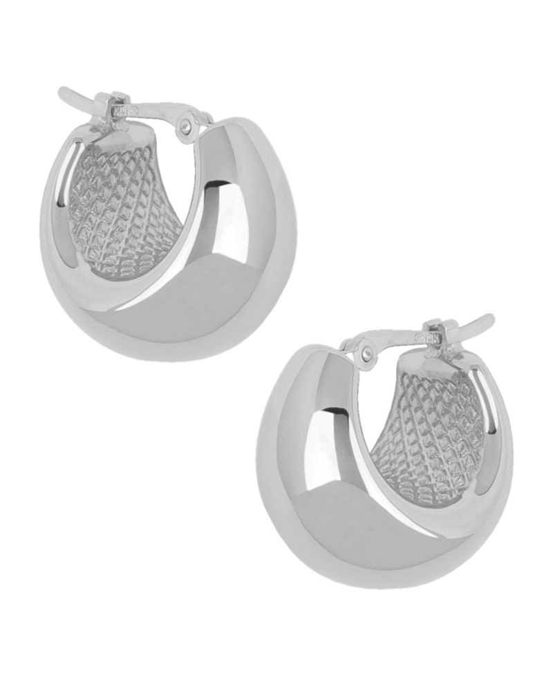 Bold Hoop Earrings in 14k Yellow Gold, White Gold, or Rose Gold