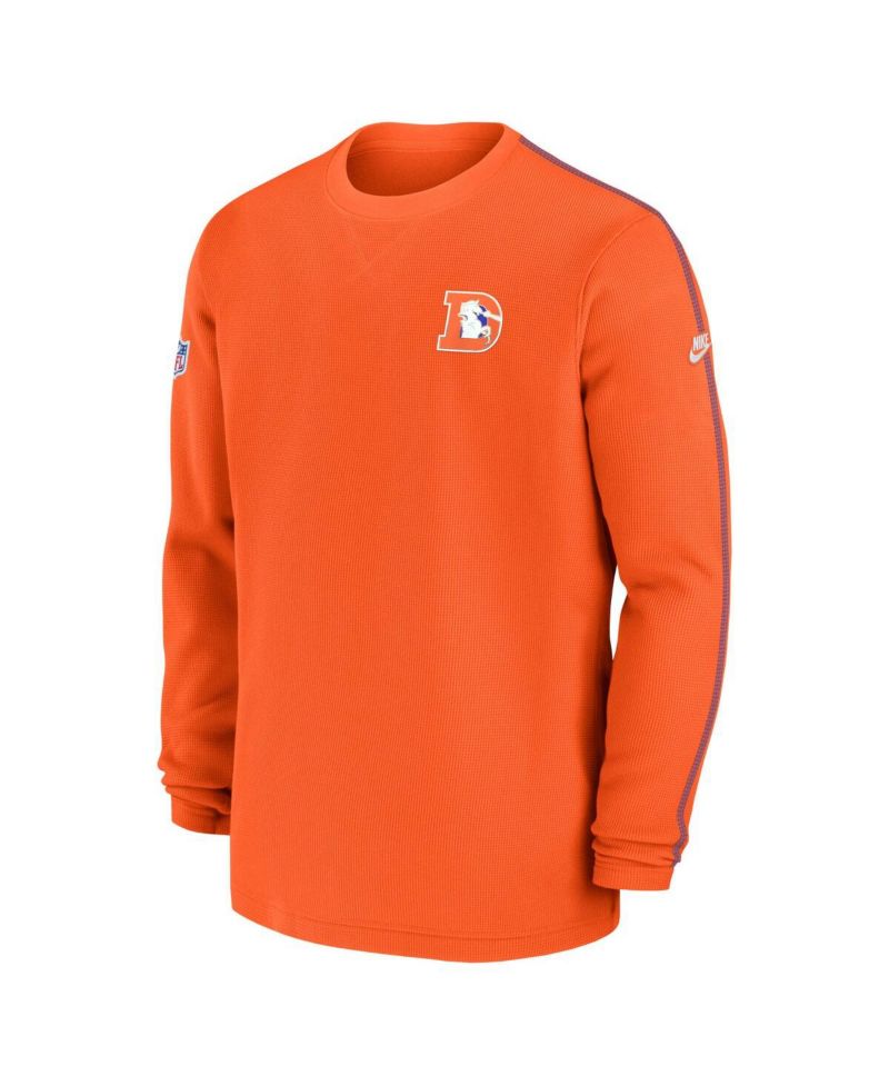 Men's Orange Denver Broncos Alternate Logo Coach Long Sleeve Top