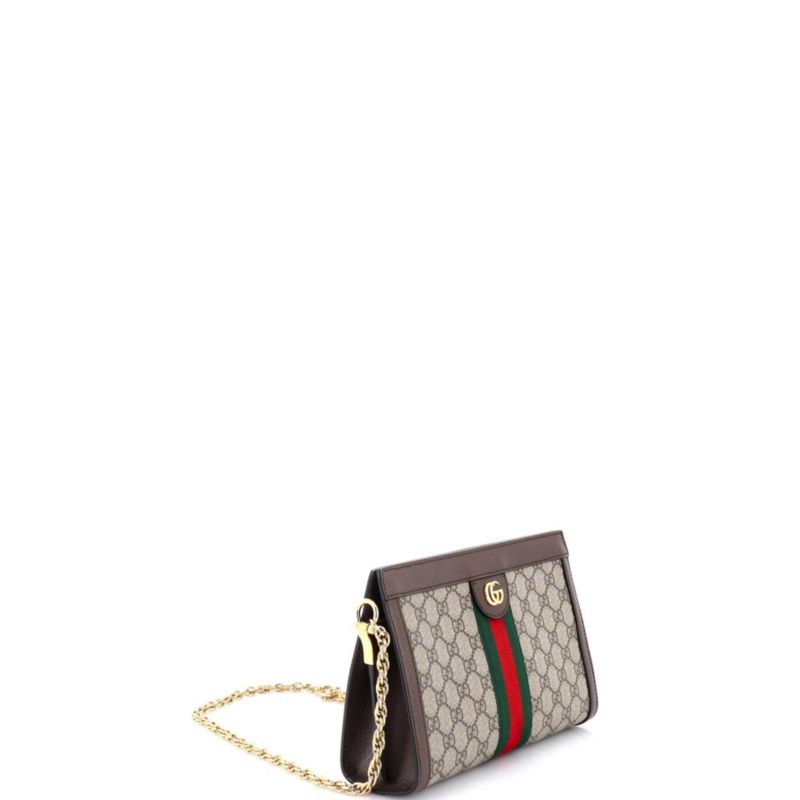 Small Ophidia Chain Shoulder Bag GG Coated Canvas
