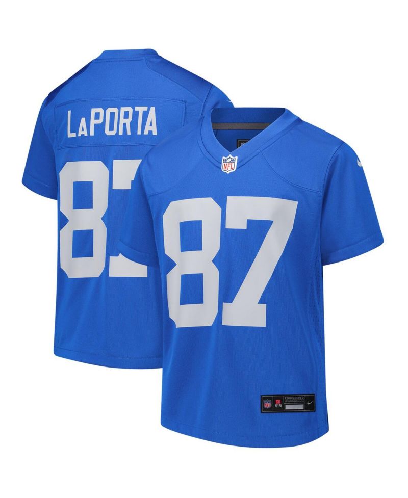 Big Boys and Girls Sam LaPorta Blue Detroit Lions Alternate Game Jersey