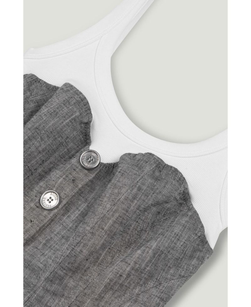 Women's Button-Front Tailored Blouse