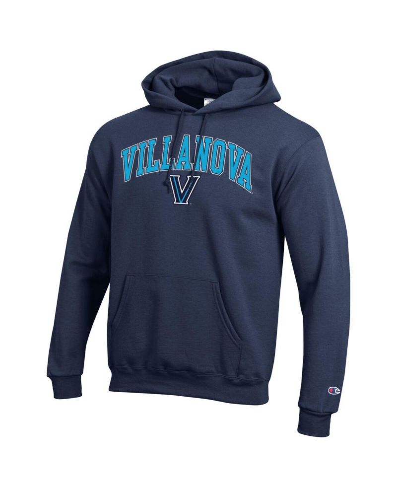 Men's Navy Villanova Wildcats Arched Logo Fleece Pullover Hoodie