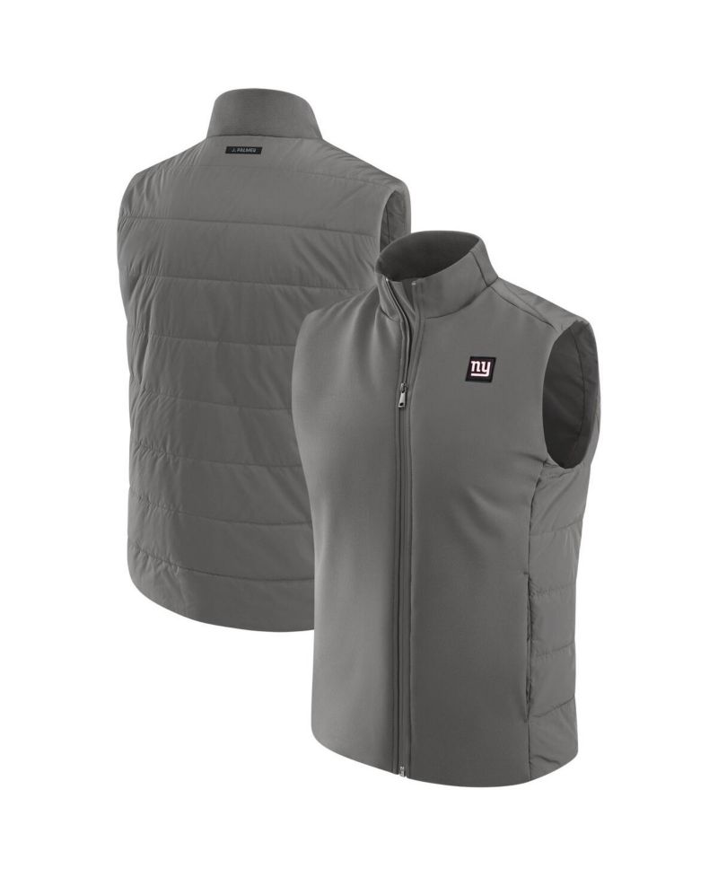 Men's Graphite New York Giants Front Office Full-Zip Vest