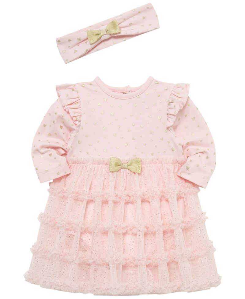 Baby Girls' Heart Shine Tutu Popover Dress and Headband, 2-Piece Set