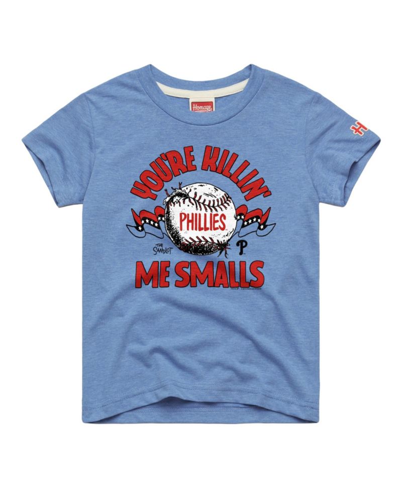 Big Boys and Girls Light Blue Philadelphia Phillies x The Sandlot Tri-Blend T-Shirt