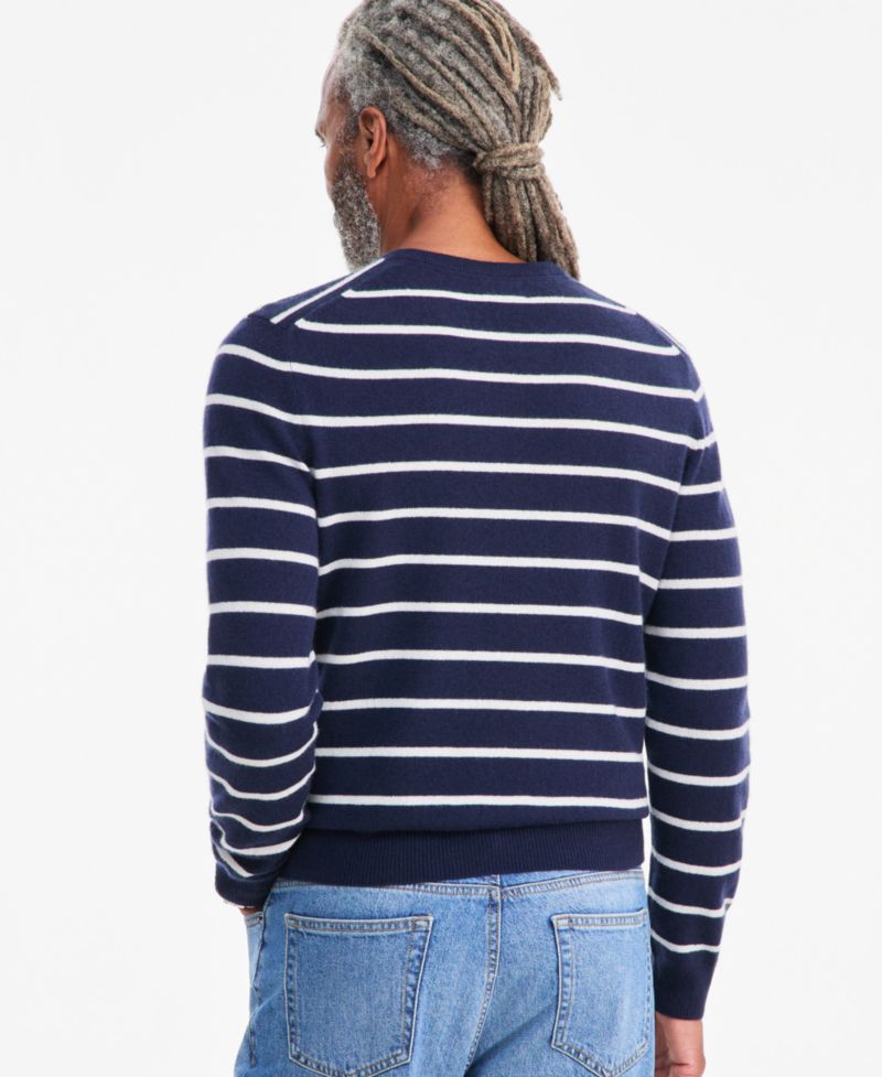 Men's Cashmere Sailor Stripe Sweater, Macy's Exclusive