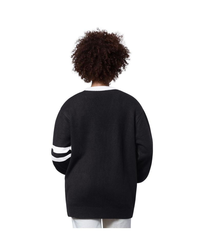 Women's Black Minnesota Vikings Back Shot Button-Up Cardigan Sweater