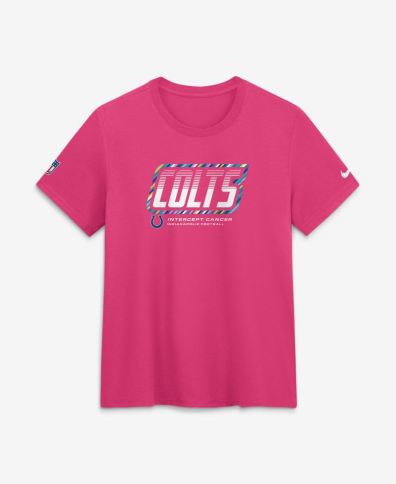 Women's Pink Indianapolis Colts 2026 NFL Crucial Catch Tri-Blend Dri-FIT T-Shirt