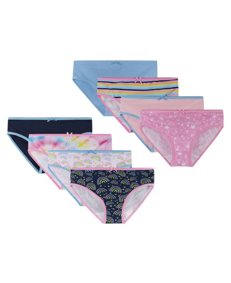 Toddler/Child Girls Eight Pack Bikini Brief