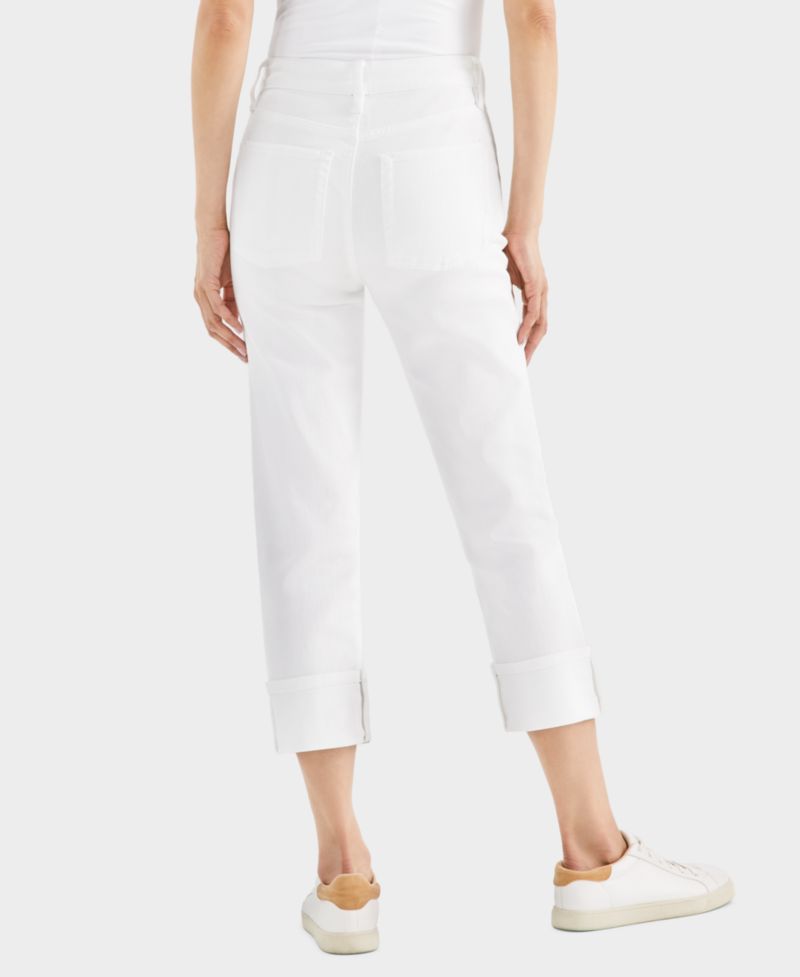 Women's High-Rise Cuffed Capri Jeans