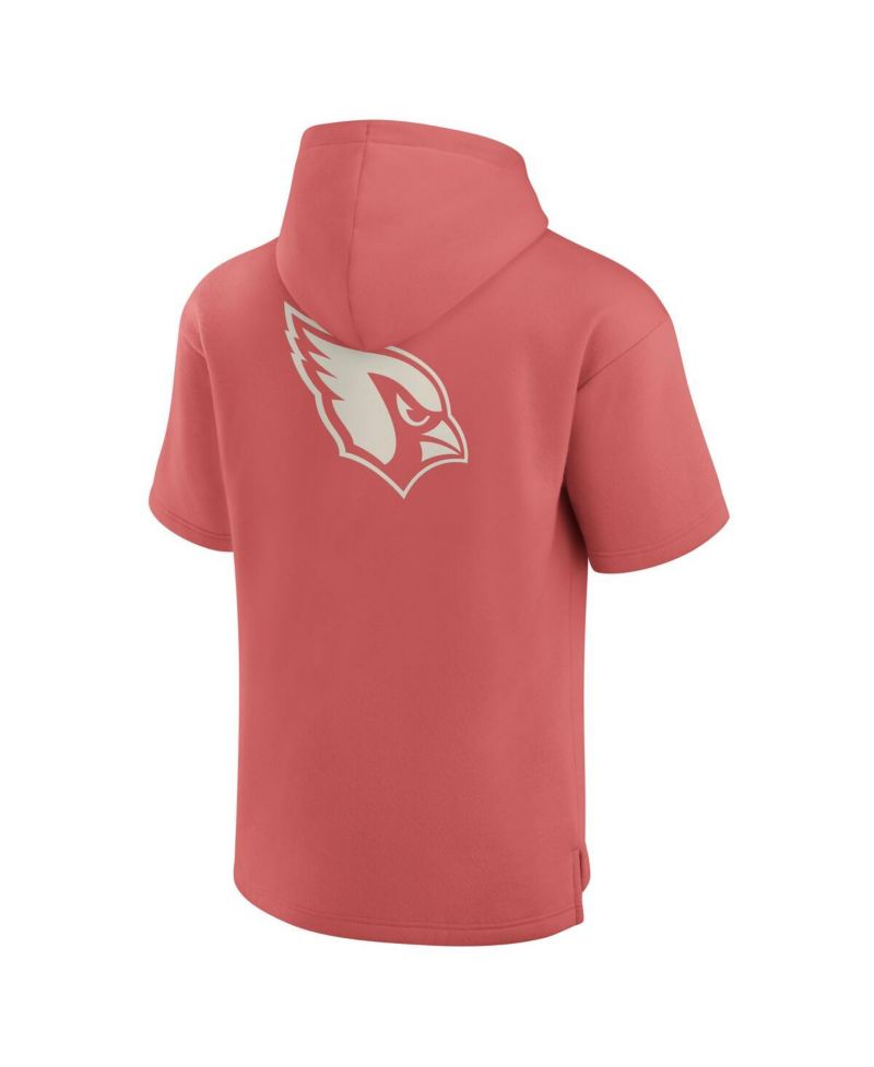 Men's Red Arizona Cardinals Elements Future Ground Lettering Short Sleeve Pullover Hoodie
