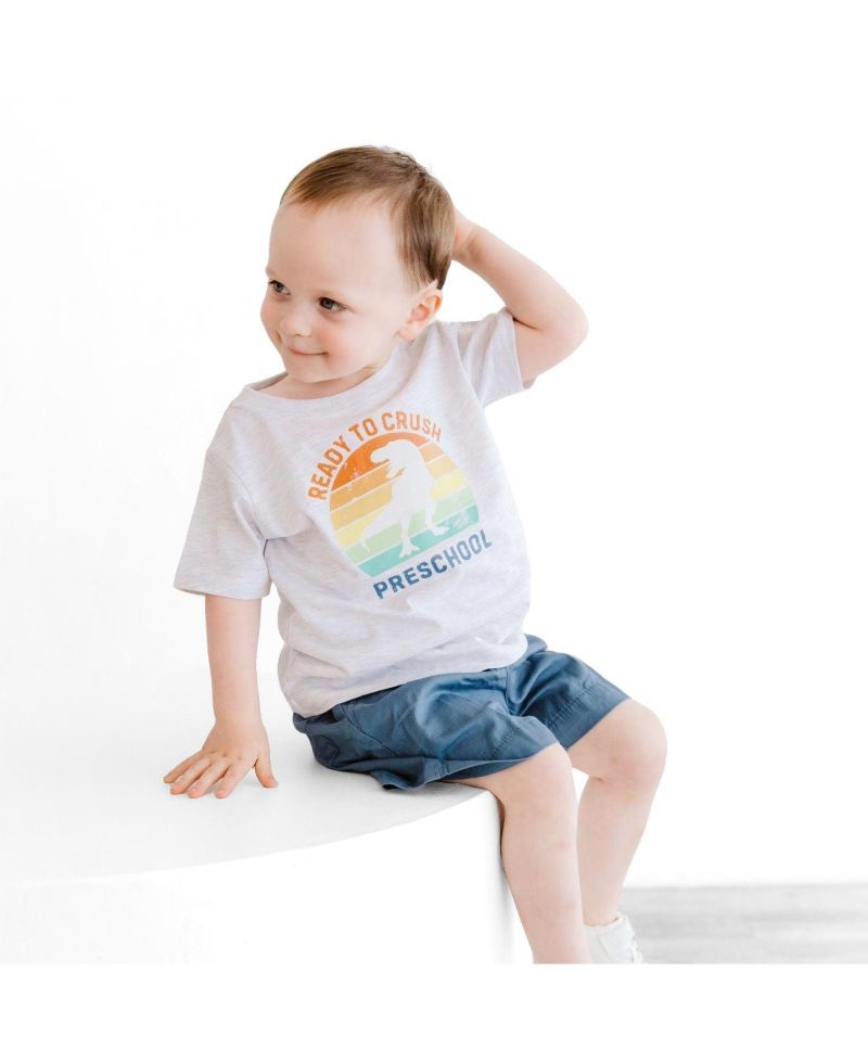 Little Boys Ready to Crush Preschool Short Sleeve T-Shirt