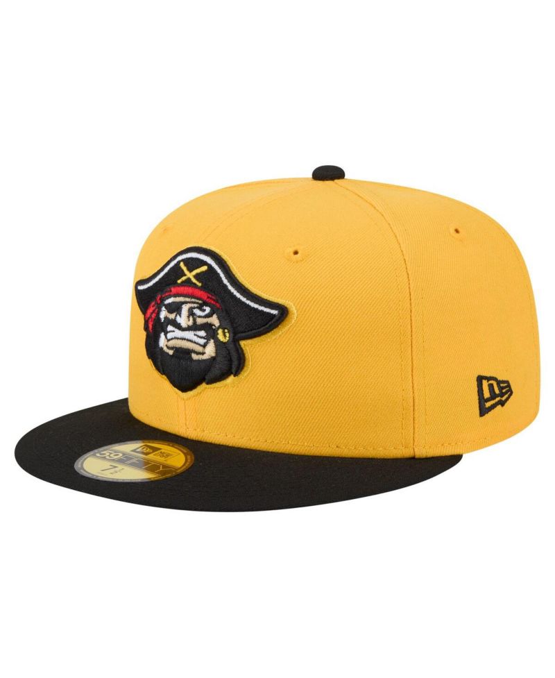 Men's Yellow/Black Bradenton Marauders Authentic Collection 59FIFTY Fitted Hat