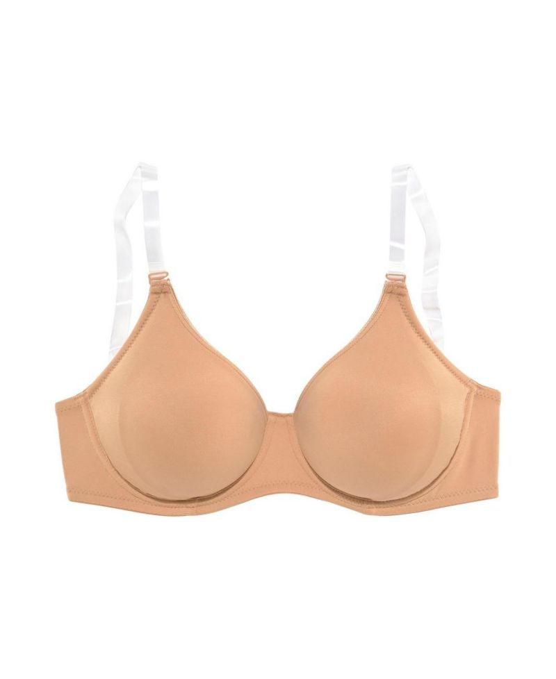 Women's Multi Strap Underwire Non-Padded T-Shirt Bra