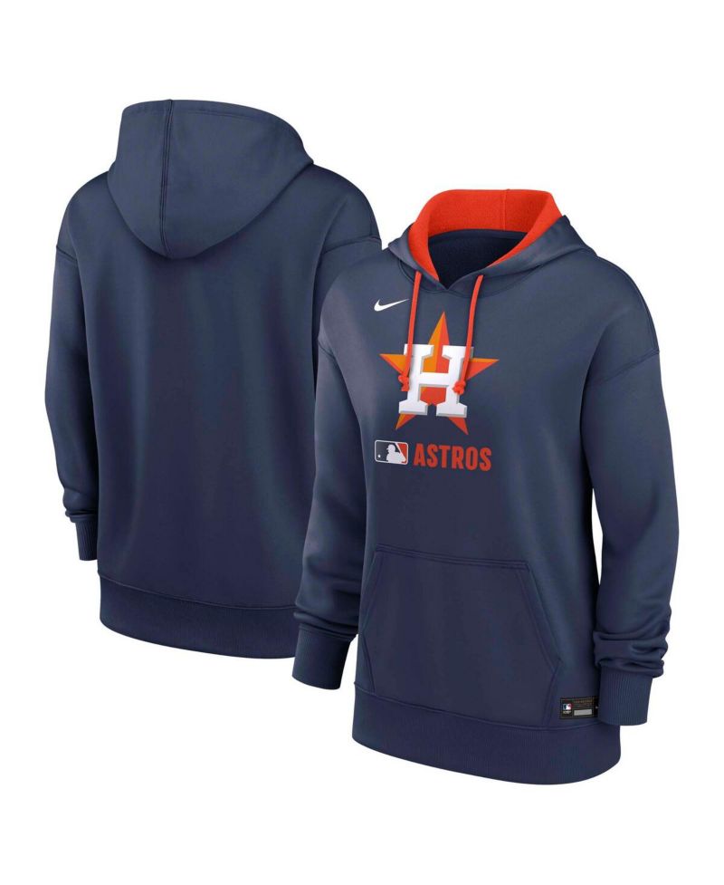 Women's Navy Houston Astros Authentic Collection Performance Pullover Hoodie