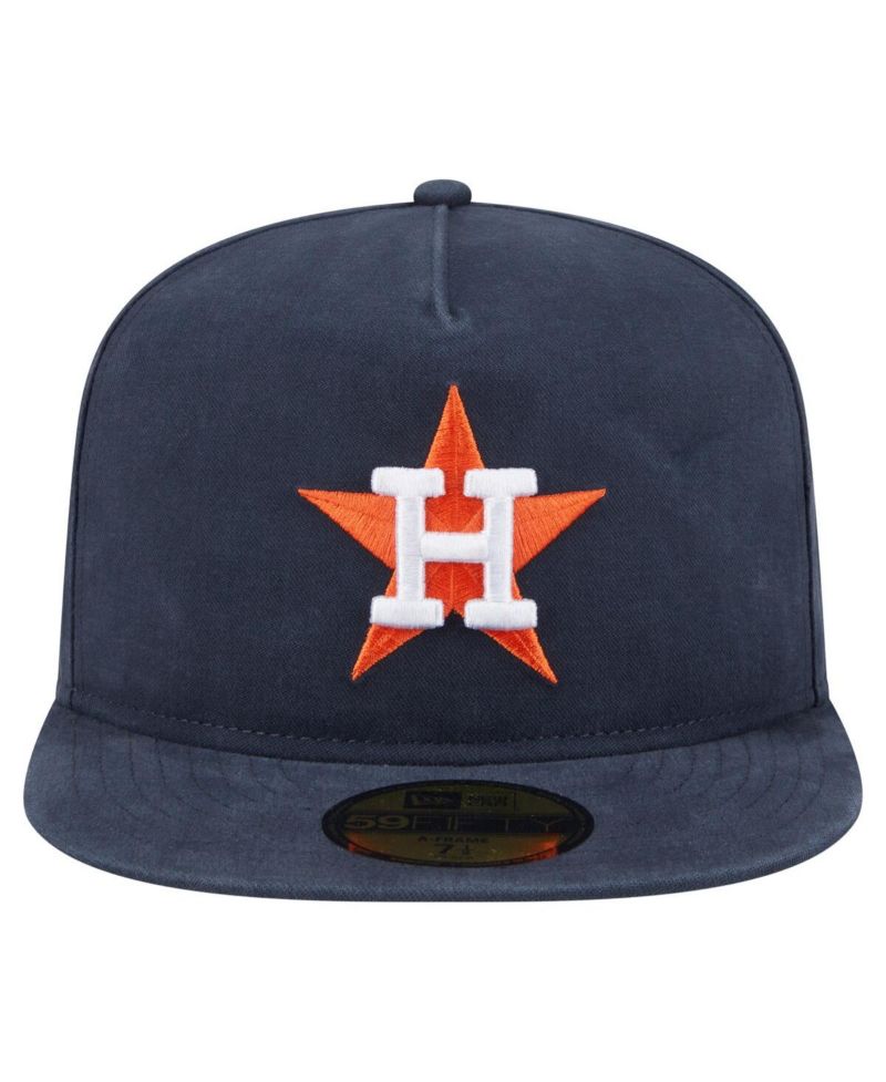 Men's Navy Houston Astros Championship Side Flag A-Frame 59FIFTY Fitted Hat