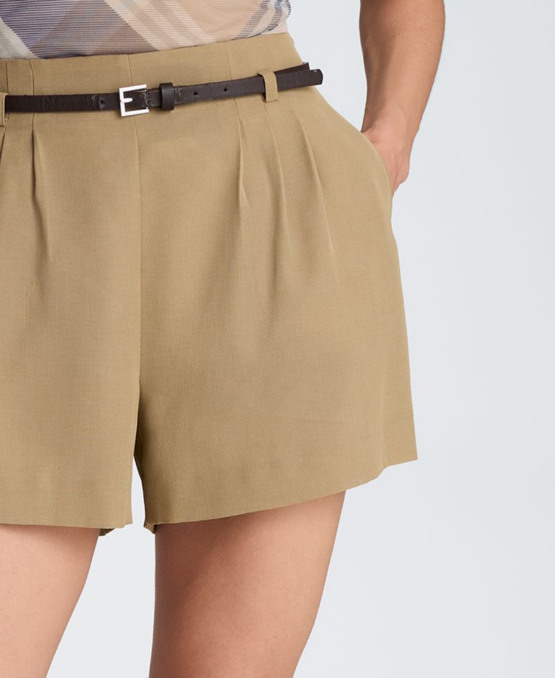 Women's High-Rise Belted Shorts