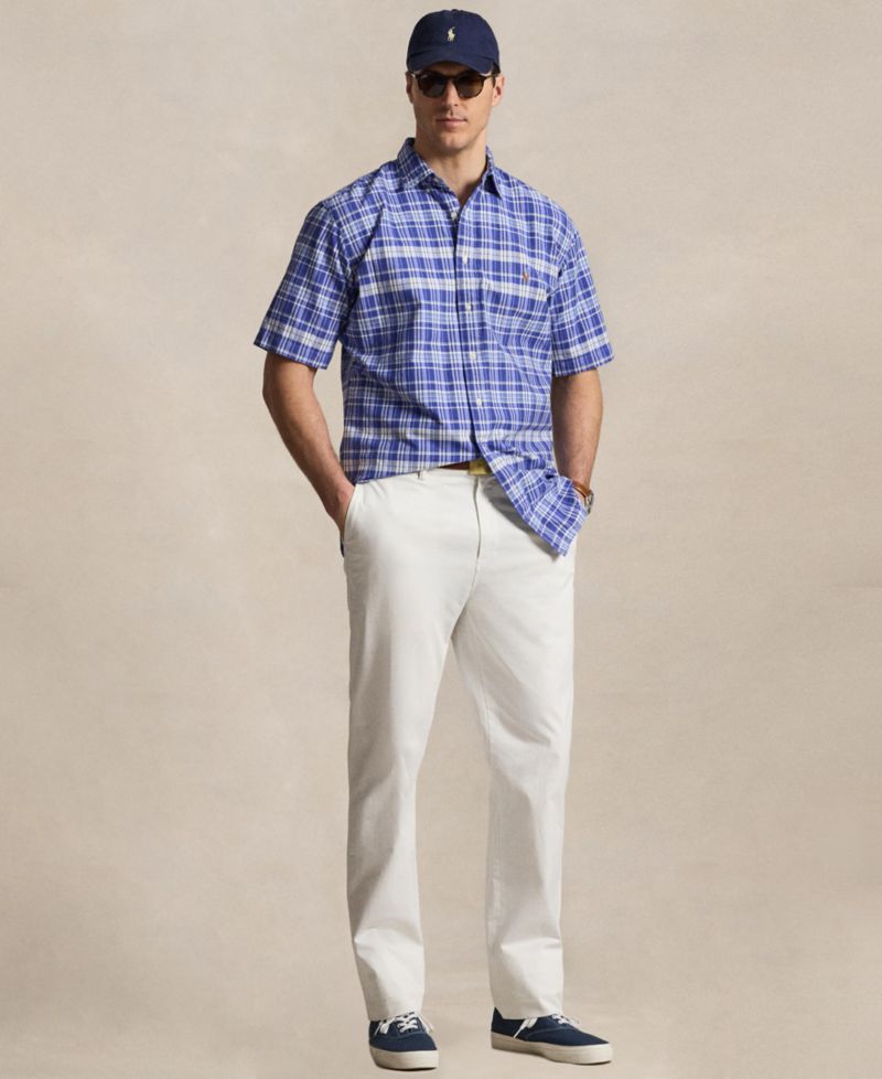 Men's Big and Tall Plaid Oxford Shirt