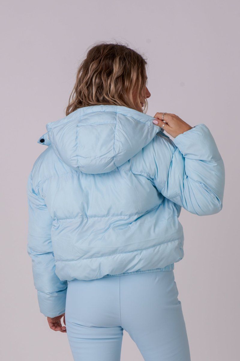 Women's Ice Blue Chic Puffer Jacket