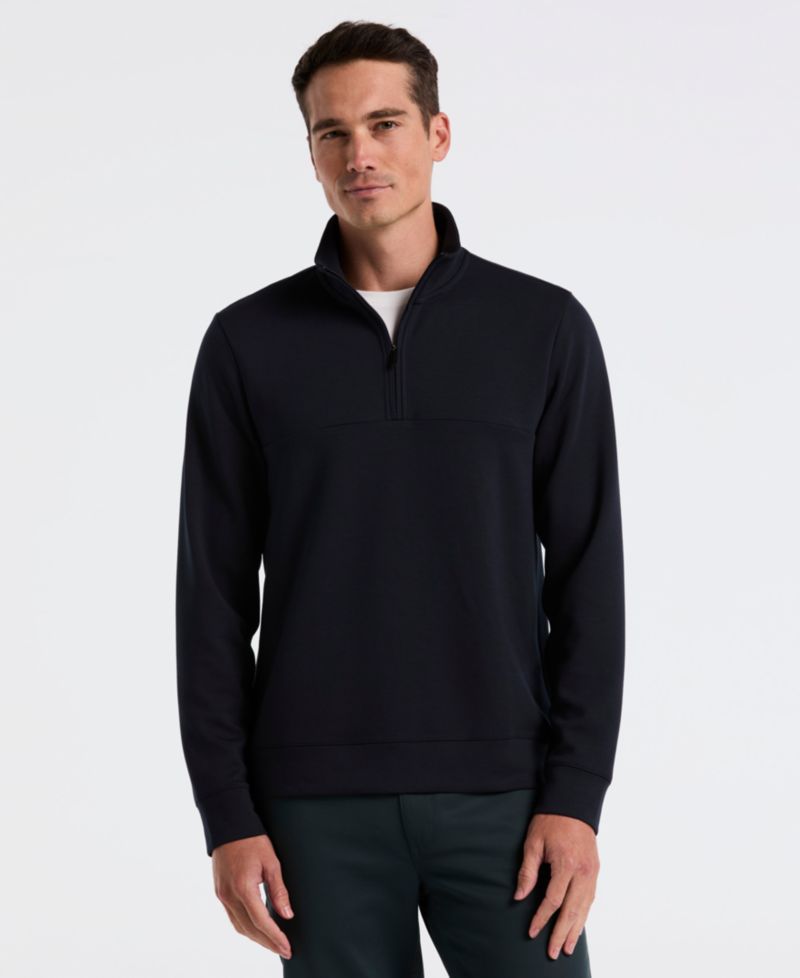 Men's Neoprene Quarter-Zip Long-Sleeve Sweater