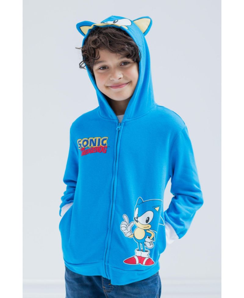 Toddler Boys Sonic the Hedgehog Shadow Knuckles Fleece Zip Up Hoodie
