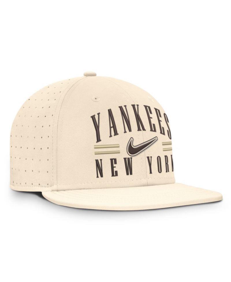 Men's Natural New York Yankees True Dri-FIT AeroBill Fitted Hat
