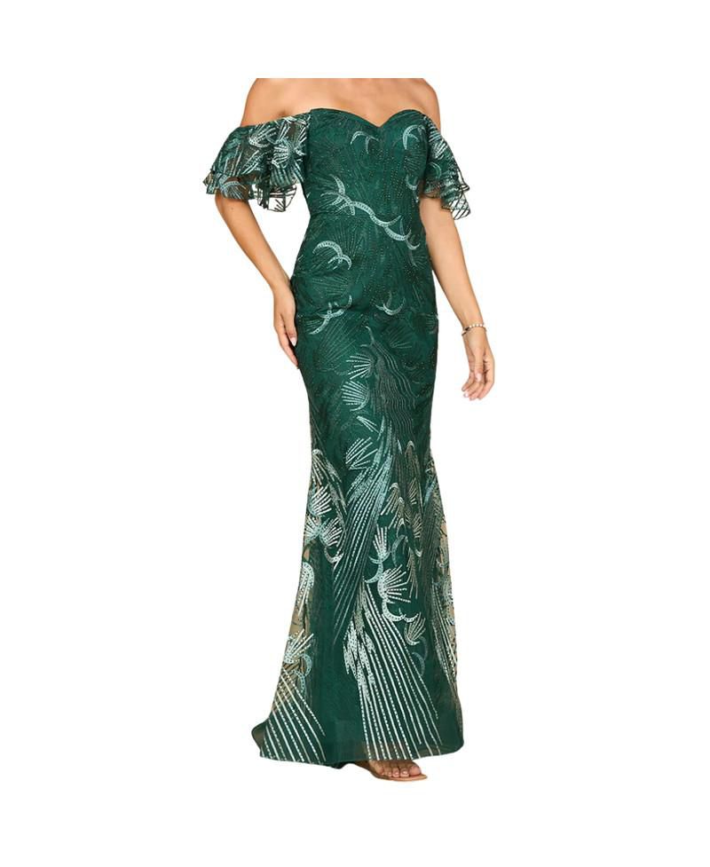 Women's Off Shoulder Mermaid Lace Gown