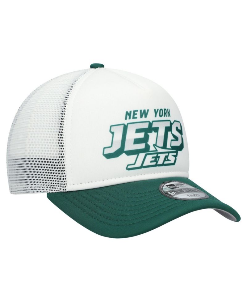 Big Boys and Girls White/Green New York Jets Streak 9FORTY A-Frame Adjustable Hat