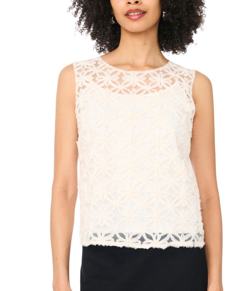 Women's Sleeveless Crewneck Blouse