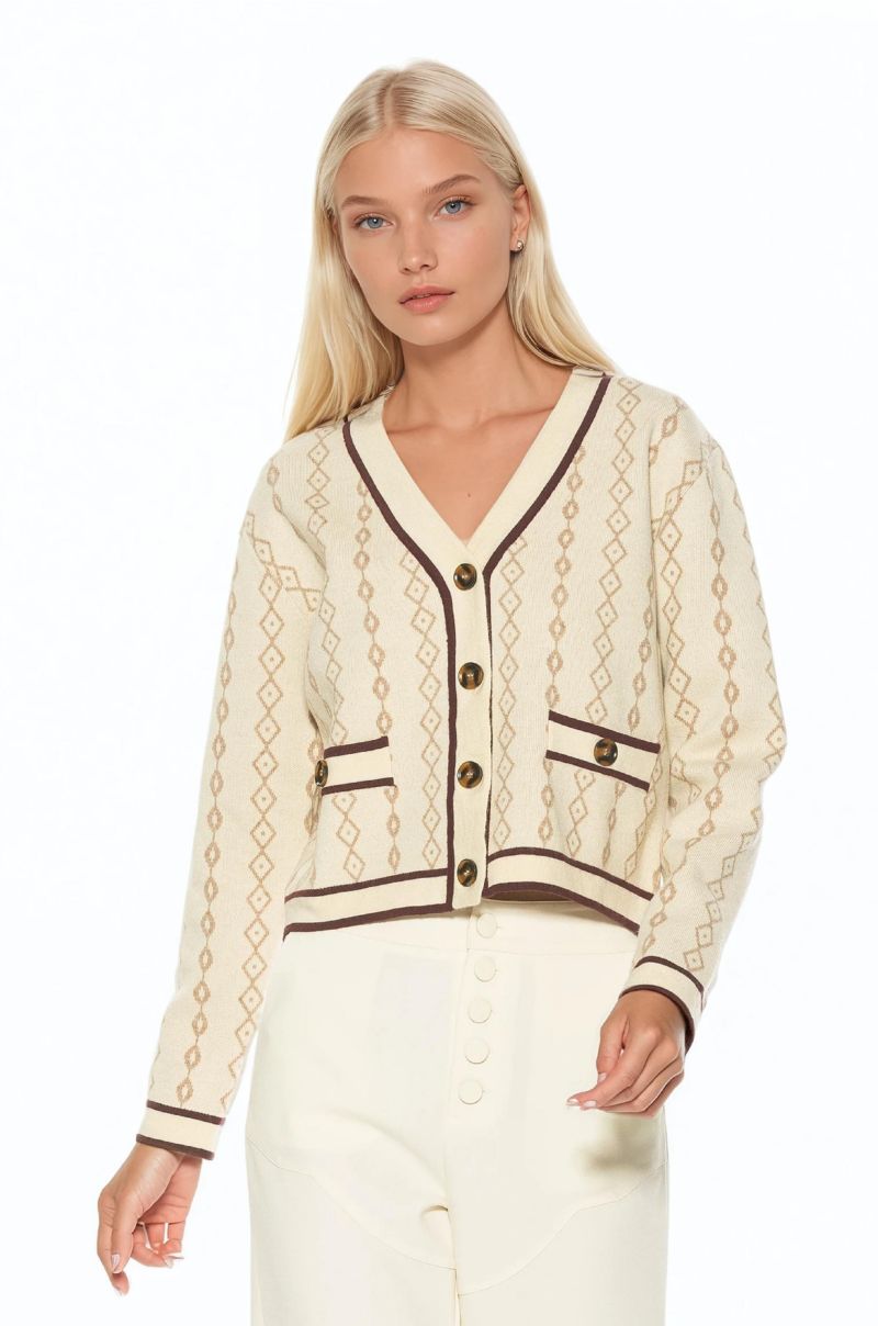 Women's Briar Collegiate Contrast Trim Cardigan