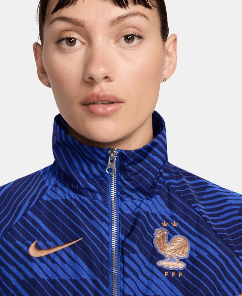 Women's Blue France National Team Windrunner UV Woven Full-Zip Jacket