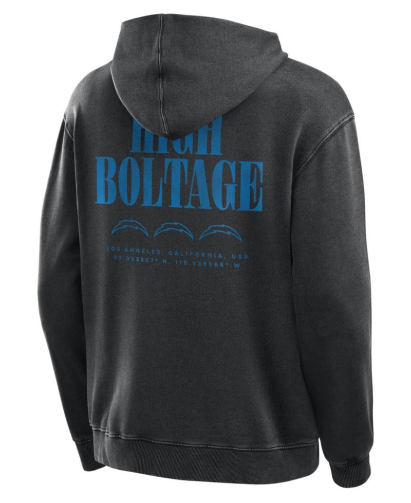 Men's Black Los Angeles Chargers Relaxed Intense Rivalry French Terry Hoodie