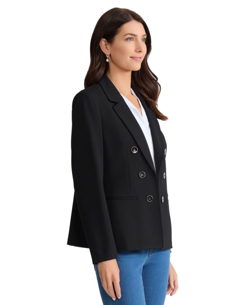 Petite Faux Double-Breasted Blazer