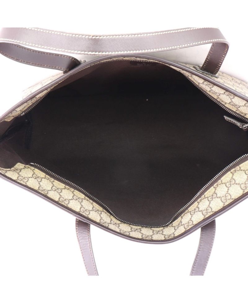 Medium Plus Tote GG Coated Canvas with Leather