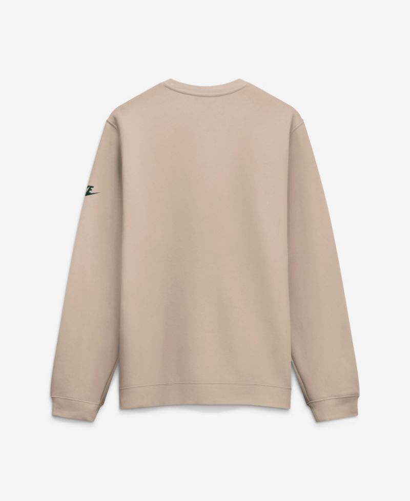 Men's Sand Green Bay Packers I-Formation Rewind Club Crew Sweatshirt