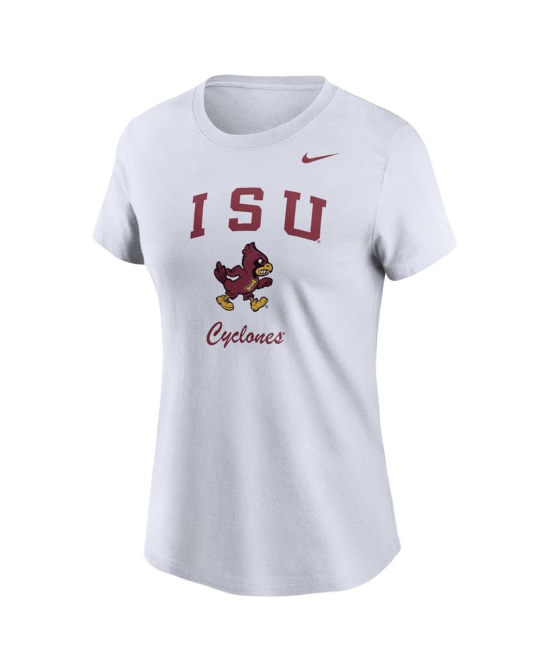 Women's White Iowa State Cyclones Primary T-Shirt
