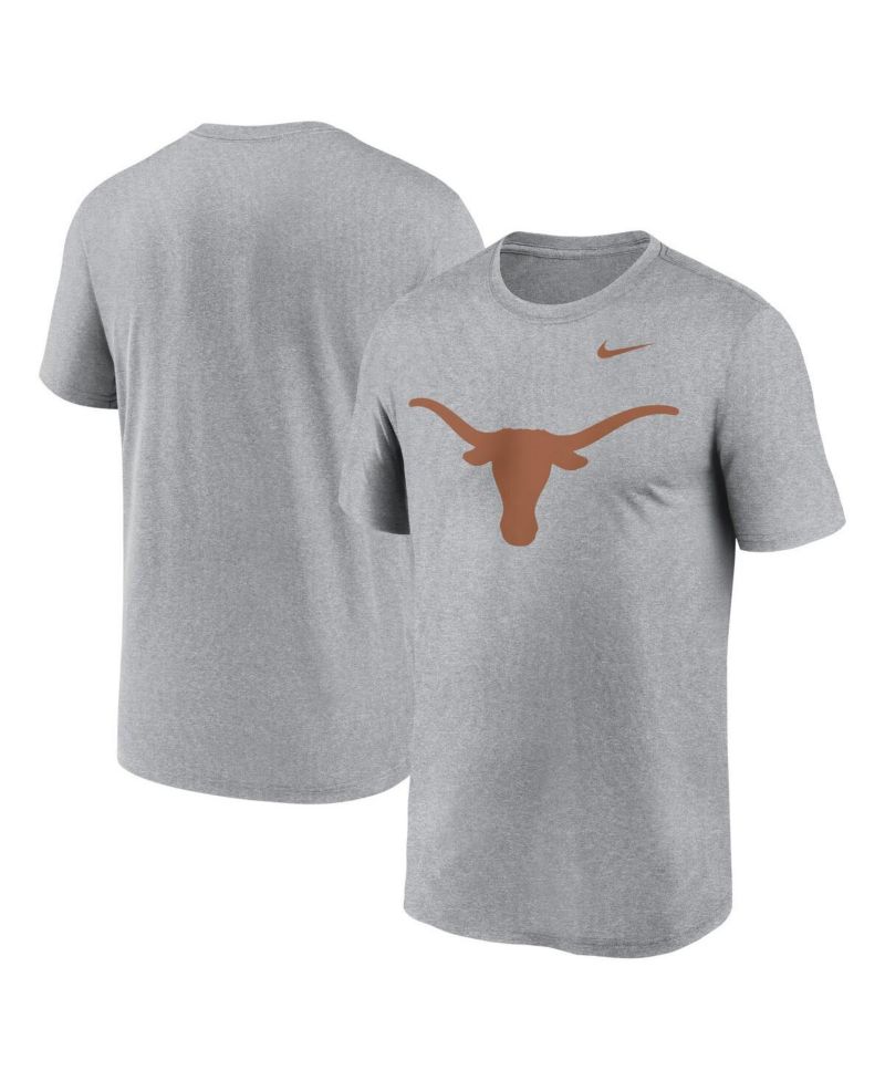 Men's Heather Gray Texas Longhorns Primetime Legend Logo T-Shirt