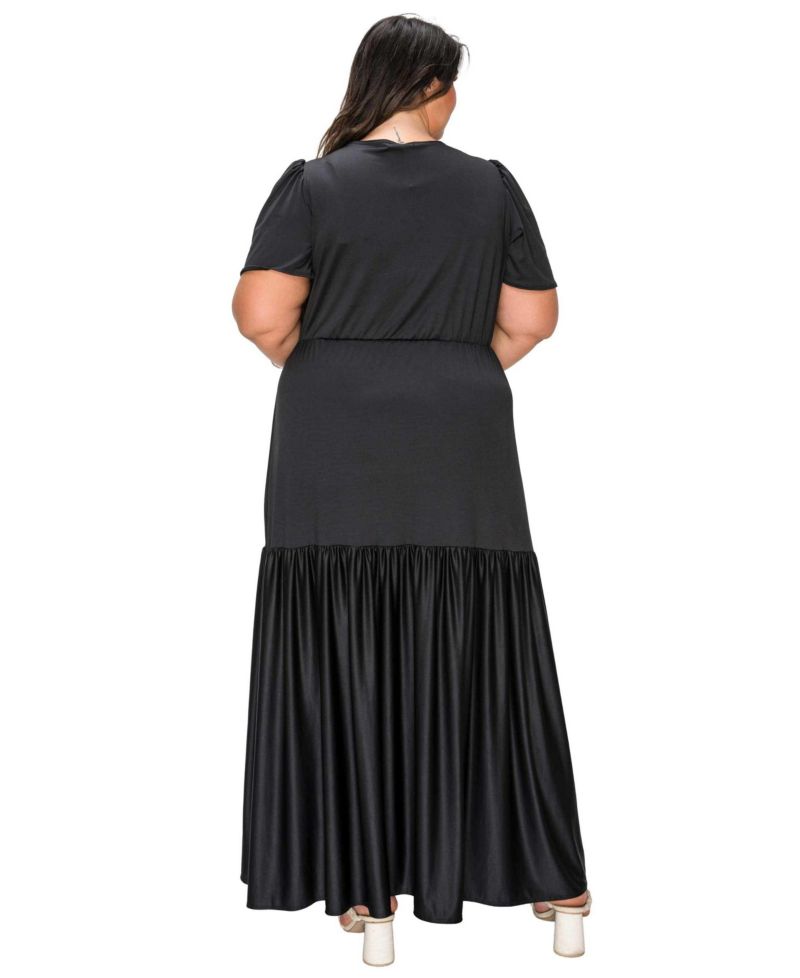 Women's Plus Size Violetta Tiered Surplice Dress
